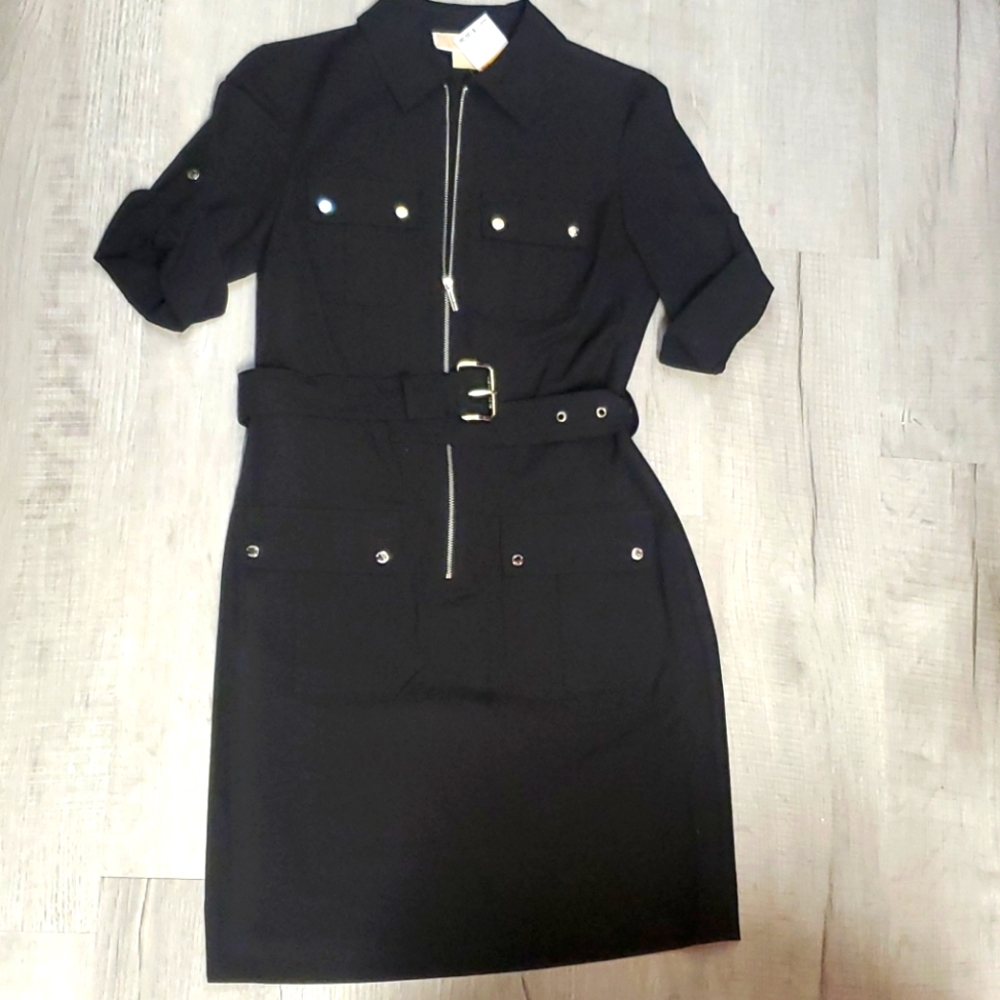 NWT Michael Kors black dress Size Petite Small